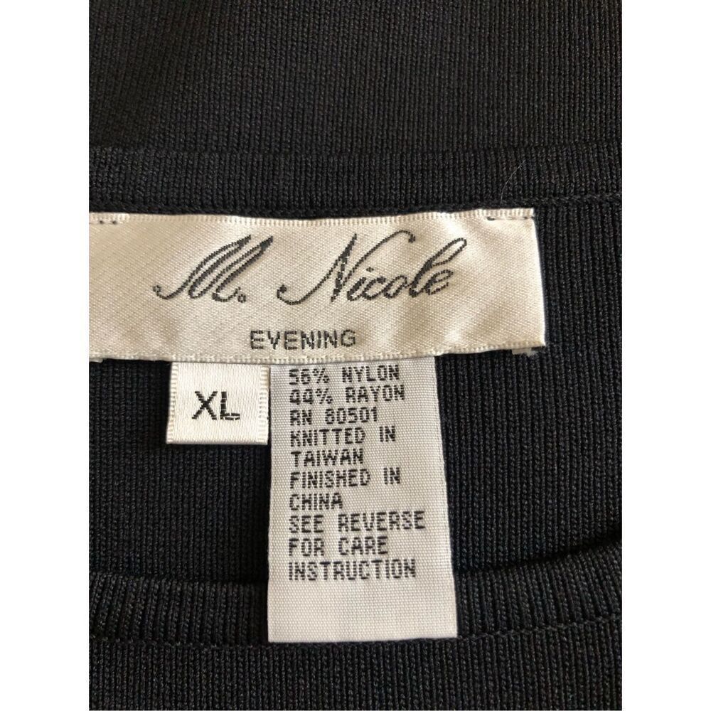 M Nicole XL Navy Embroidered Floral Sleeveless Knit Tank Top - Picture 13 of 13